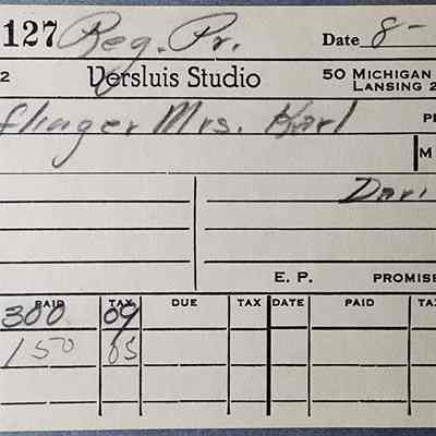 Versluis Studio Order Card