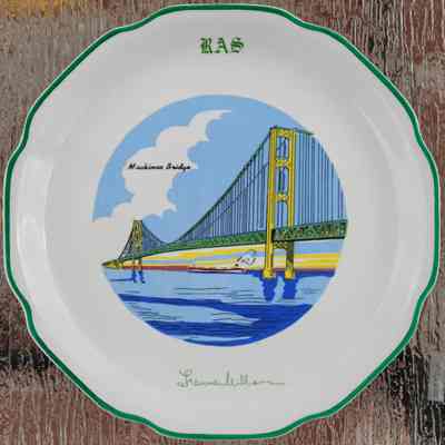 Mackinac Bridge Souvenir Plate