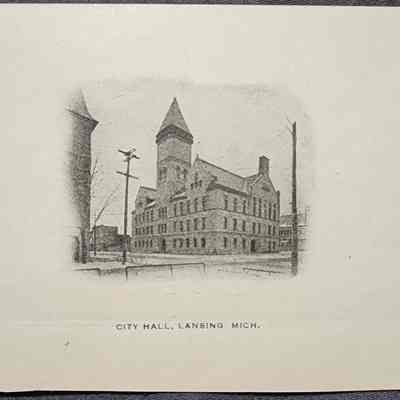 Lansing City Hall Lithograph