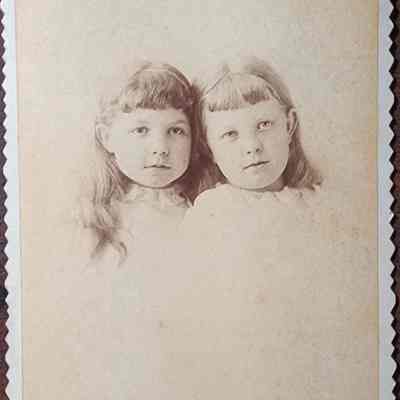 Portrait of Two Children Cabinet Card by Cassey & Co.