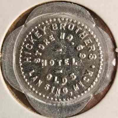 Hickey Brothers Hotel Olds 5-Cent Token