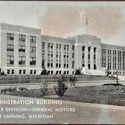 Administration Building, Oldsmobile Division, General Motors Postcard