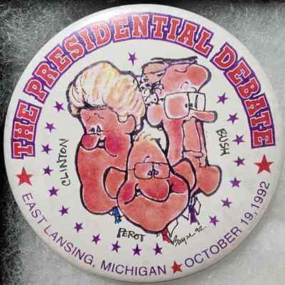 Presidential Debate, 1992, East Lansing Button