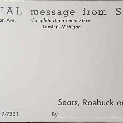 Sears Advertising Postcard