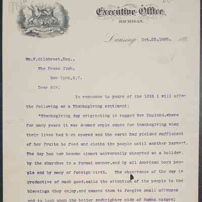 John T. Rich Executive Office Signed Letter