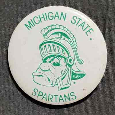 Michigan State Spartans Gruff Sparty Button