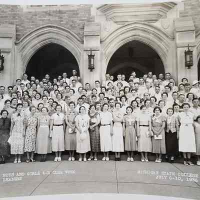 Michigan State College Boys and Girls 4-H Club Week Photo