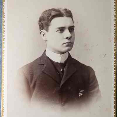 Portrait of a Man Cabinet Card by Savigny and Christmas