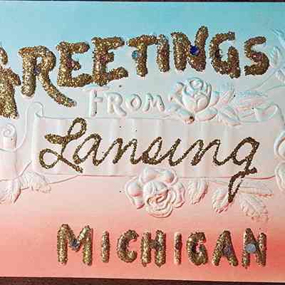 Greetings from Lansing Michigan Postcard