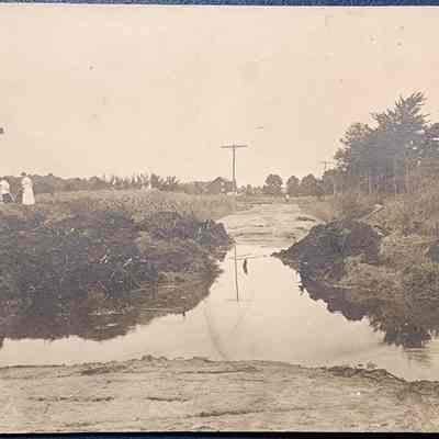 Warner Road Crossing, Haslett, Michigan RPPC