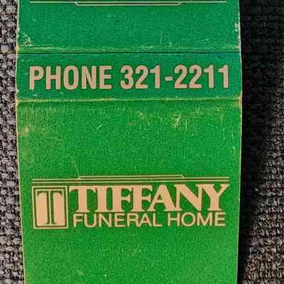 Tiffany Funeral Home, Lansing, Mich., Matchbook