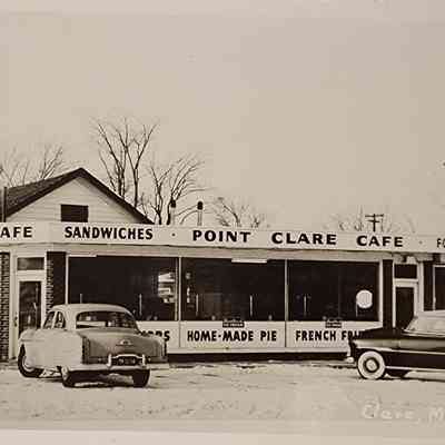 Point Clare Cafe, Clare, Mich., RPPC