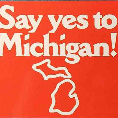 Say yes to Michigan! Postcard