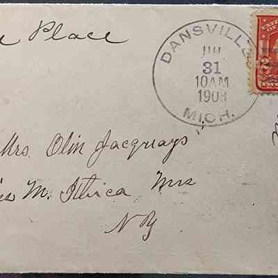 Dansville, Mich., 1903, Postal Cover