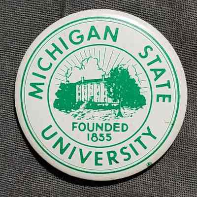 Michigan State University Seal Button