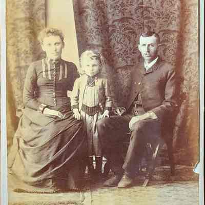 Portrait of a Family Cabinet Card by Cassey & Co.