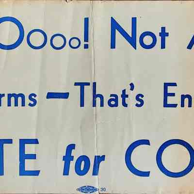 Cobo Gubernatorial Campaign Bumper Sticker