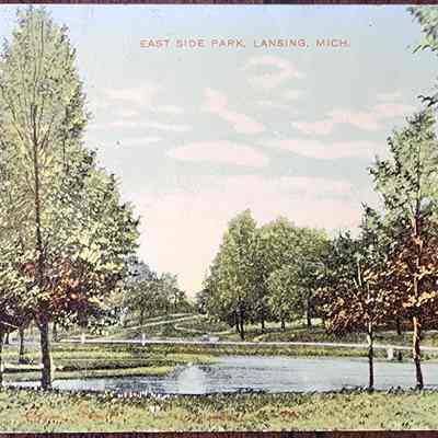 East Side Park, Lansing, Mich. Postcard