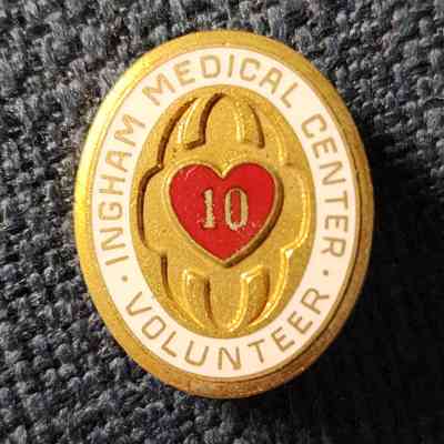 Ingham Medical Center 10 Year Volunteer Pin