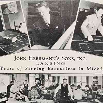 John Herrmann's Sons, Inc. Lansing Advertising Postcard