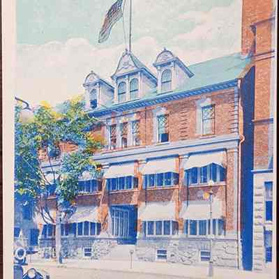 Elks Home, Lansing, Mich. Postcard