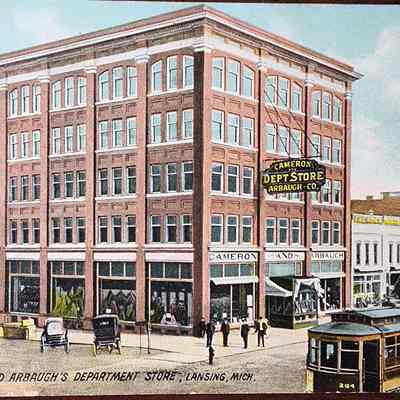 Cameron and Arbaugh's Department Store, Lansing, Mich. Postcard