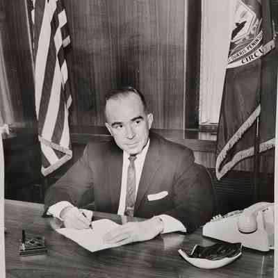 Willard I. Bowerman, Mayor of Lansing, Press Photograph