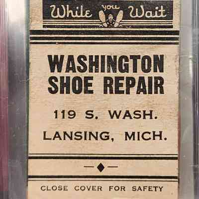 Washington Shoe Repair, Lansing, Mich., Matchbook