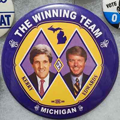 Kerry-Edwards Michigan Jugate Button