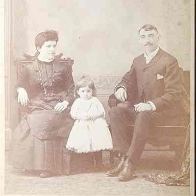 Portrait of a Family Cabinet Card by Cheney & Christmas