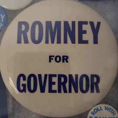 Romney for Governor Button
