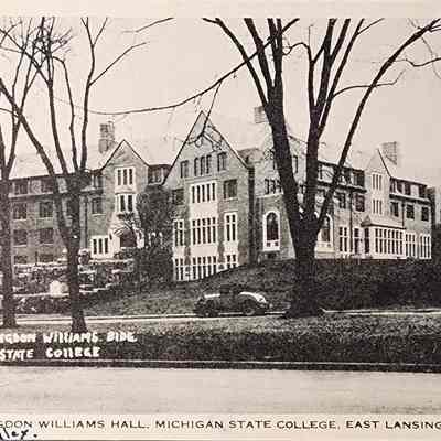 Williams Hall, Michigan State College, East Lansing, Mich. Postcard