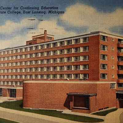 Kellogg Center for Continuing Education, Michigan State College, East Lansing, Michigan, Postcard