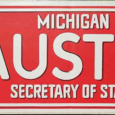 Austin License Plate Bumper Sticker