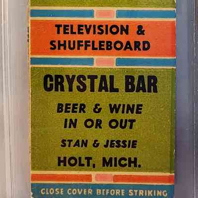 Crystal Bar, Holt, Mich., Matchbook