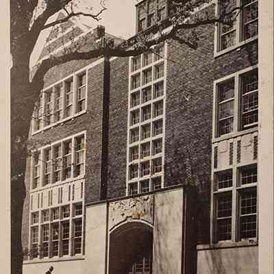 Union Building South Entrance, Michigan State College, East Lansing, Michigan, Postcard