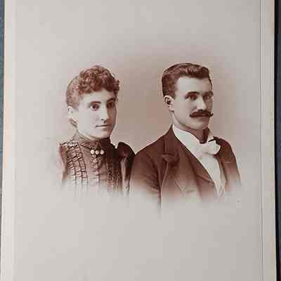 Portrait of a Couple Cabinet Card by Christmas
