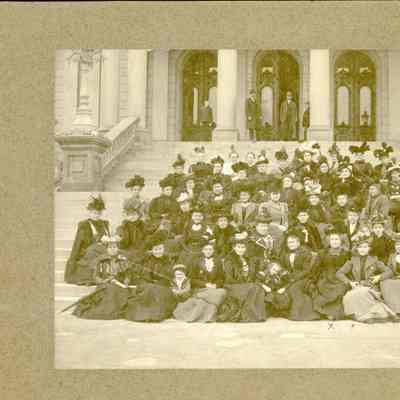 Ladies Gathered on Capitol Steps Card Photo