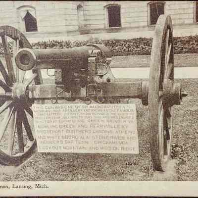Historical Cannon, Lansing, Mich. Postcard