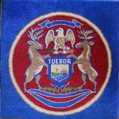 Michigan House Chamber Seal Carpet Square