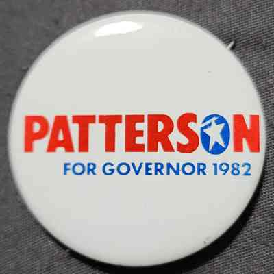 Patterson for Governor 1982 Button