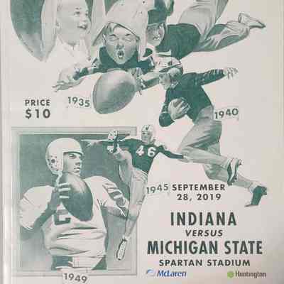 Michigan State vs. Indiana 2019 Program, SMB 150th