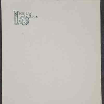 Michigan State College Stationery
