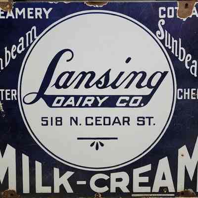 Lansing Dairy Co. Porcelain Sign
