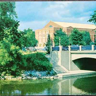 Auditorium and Farm Lane Bridge Postcard
