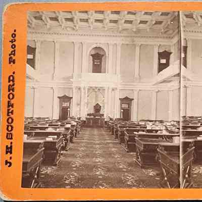 Michigan House of Representatives, State Capitol, Stereograph by Scotford