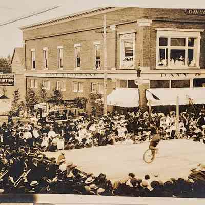 Fourth of July Street Performance, Clare, Michigan, RPPC