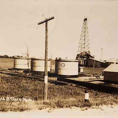 Oil Field at Clare, Mich., RPPC