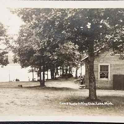 Camp Kaple Outing Club, Lake, Mich. RPPC