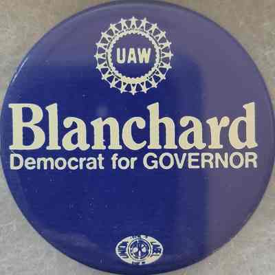 Blanchard Governor UAW Button